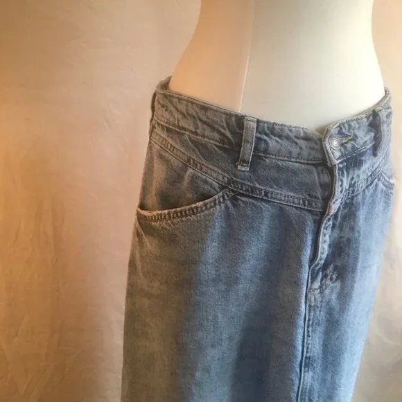 We The Free Come As You Are Denim Maxi Skirt Size 14 - Picture 3 of 7